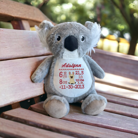 Koala Bear Personalized Stuffed Animal