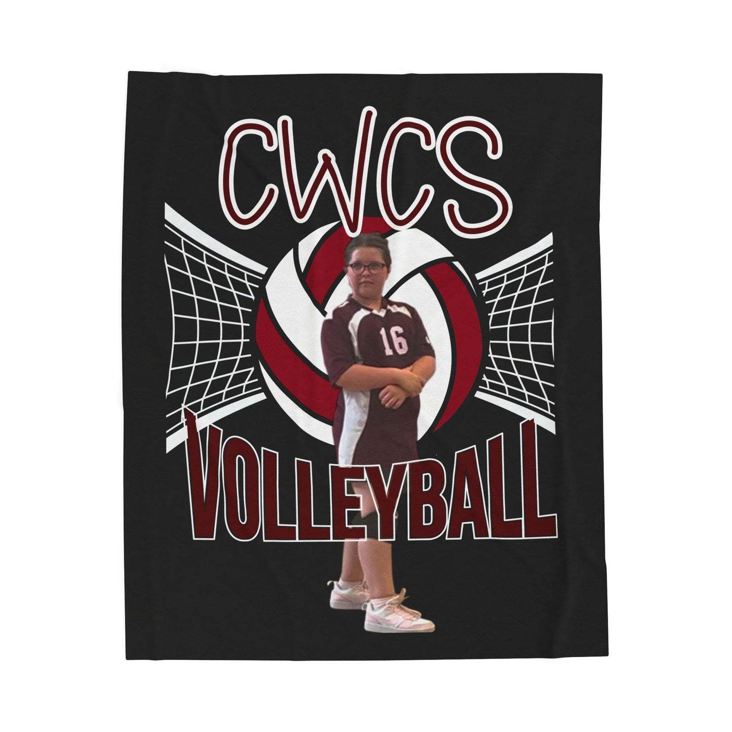 CWCS Custom Sports Velveteen Plush Blanket, Cozy Sports Throw for Sport Lovers, Gifts for Athletes, Team Spirit Decor