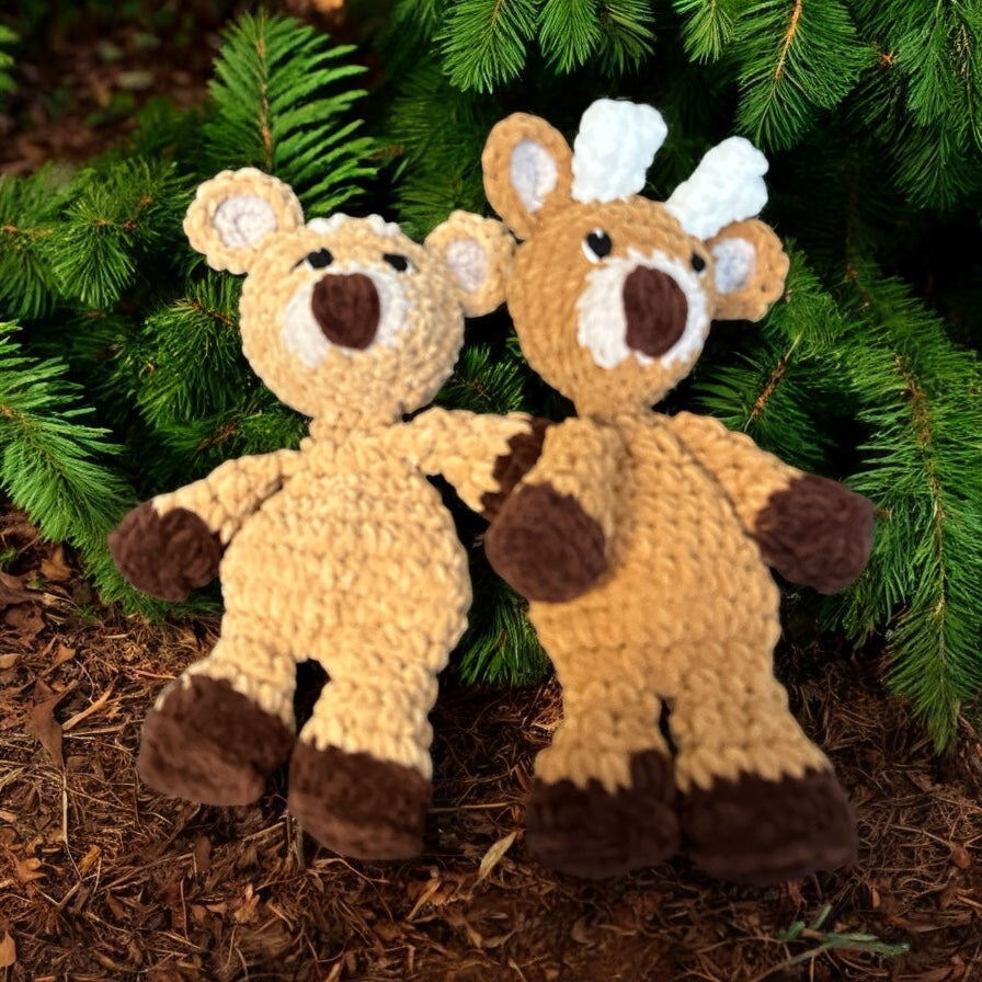 Crochet Deer Baby Security Blanket