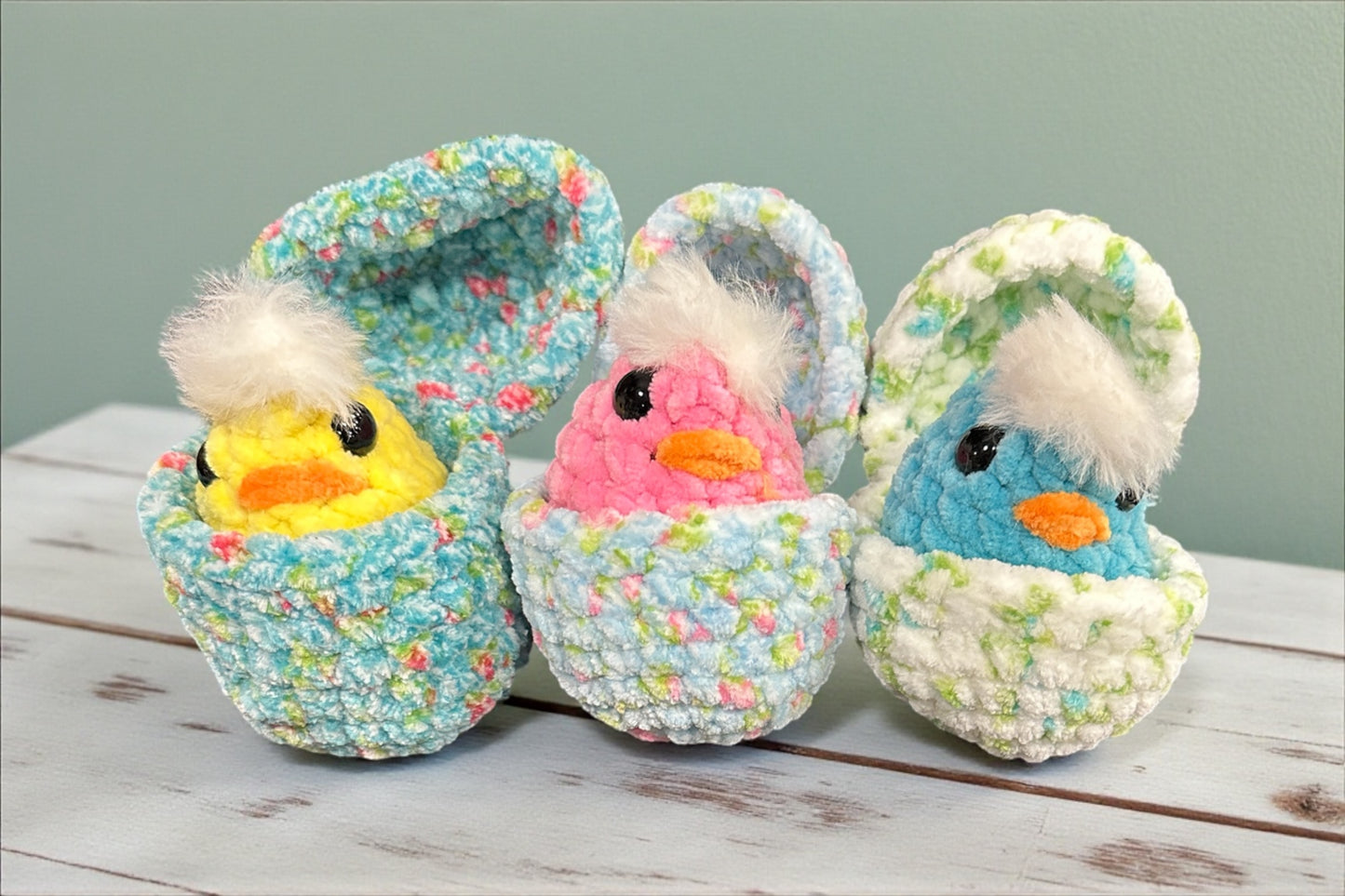 crochet hatching chick
