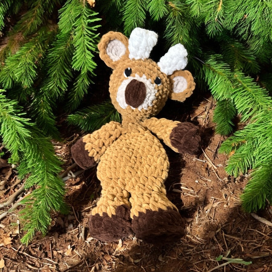 Crochet Deer Baby Security Blanket