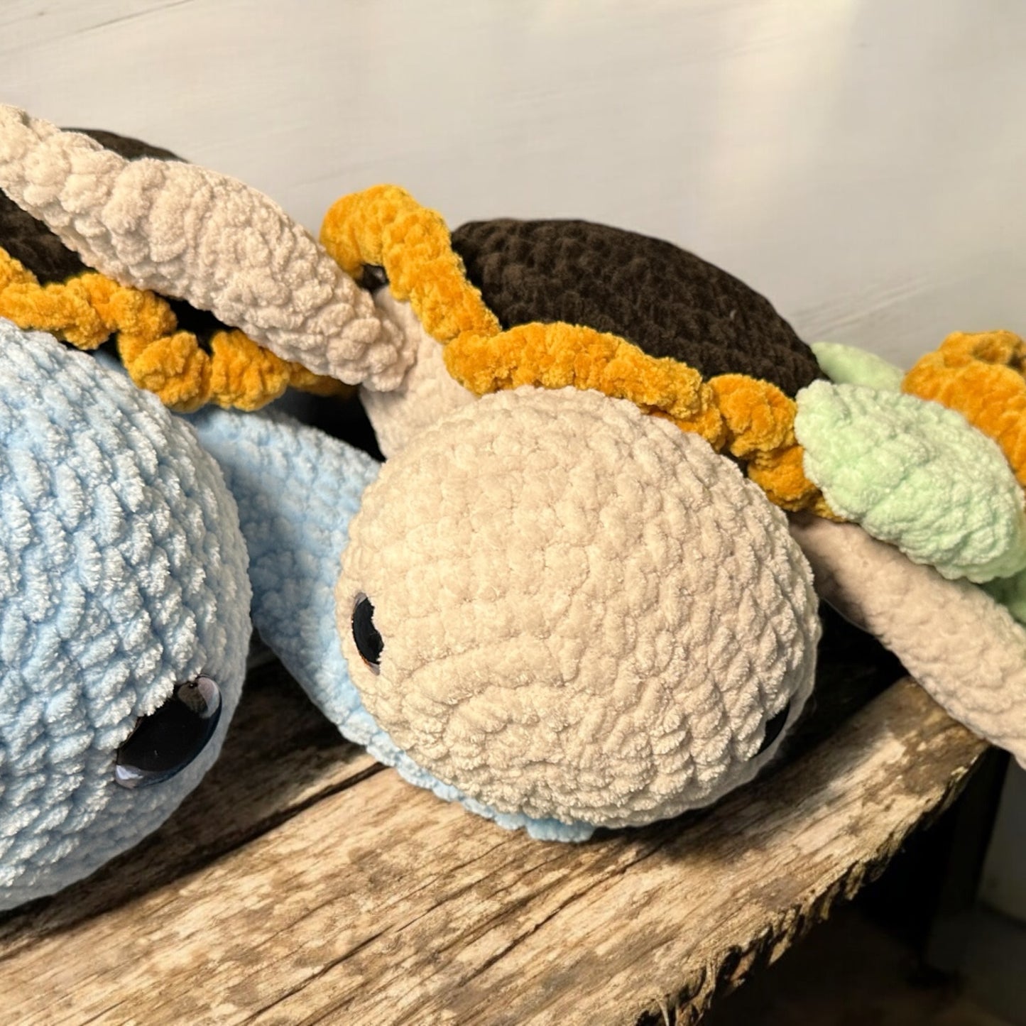 Crochet sunflower sea turtle