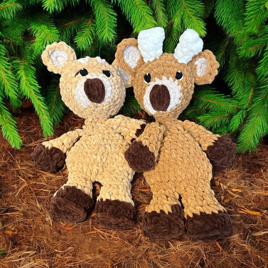 Crochet Deer Baby Security Blanket