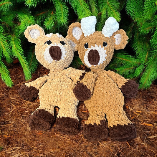 Crochet Deer Baby Security Blanket
