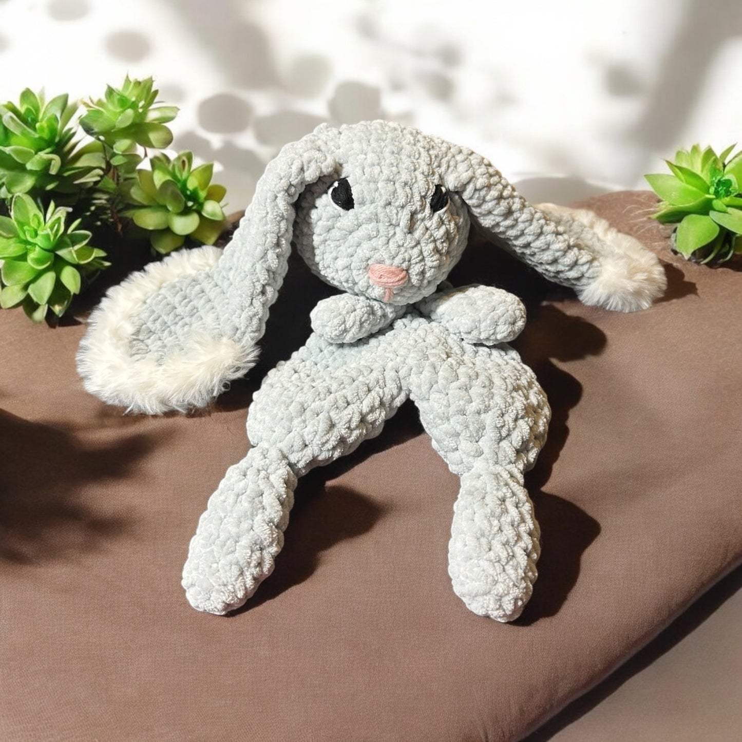 Crochet rabbit Baby Security Blanket