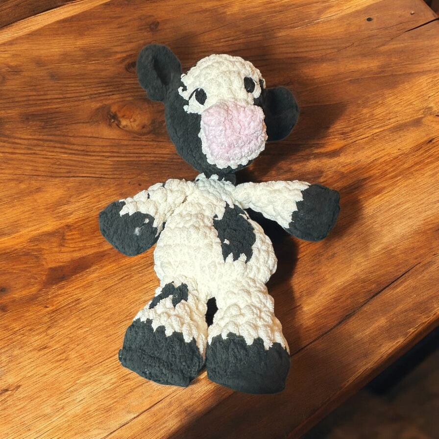 Crochet Cows Baby Security Blanket