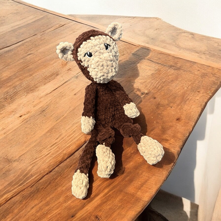 Crochet monkey Snuggler, Custom Baby Security Blanket, baby lovies, Sheep Knotted Lovey, Baby Lovey Blanket, Gift for Birthday, Baby shower