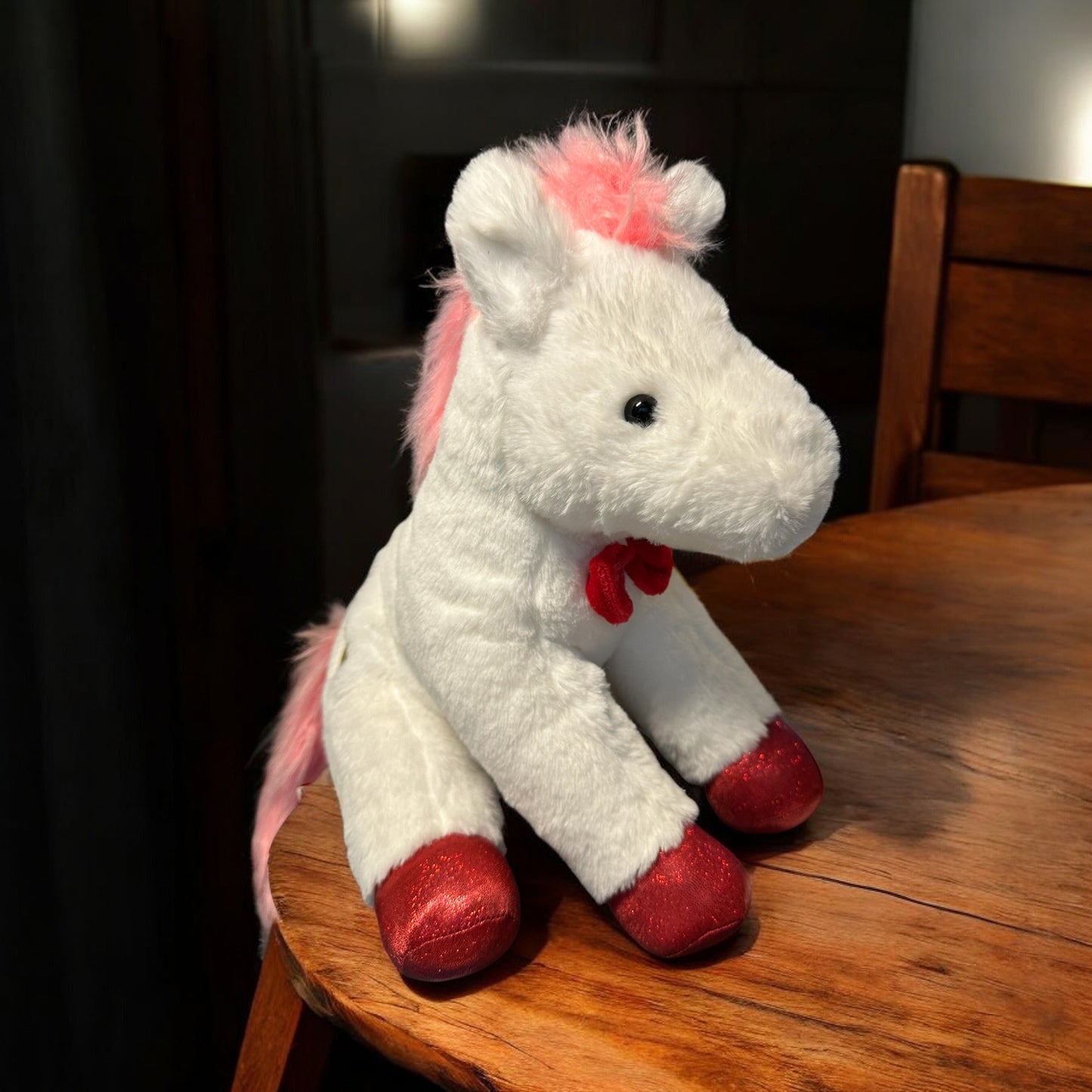 White Horse with Red Bow