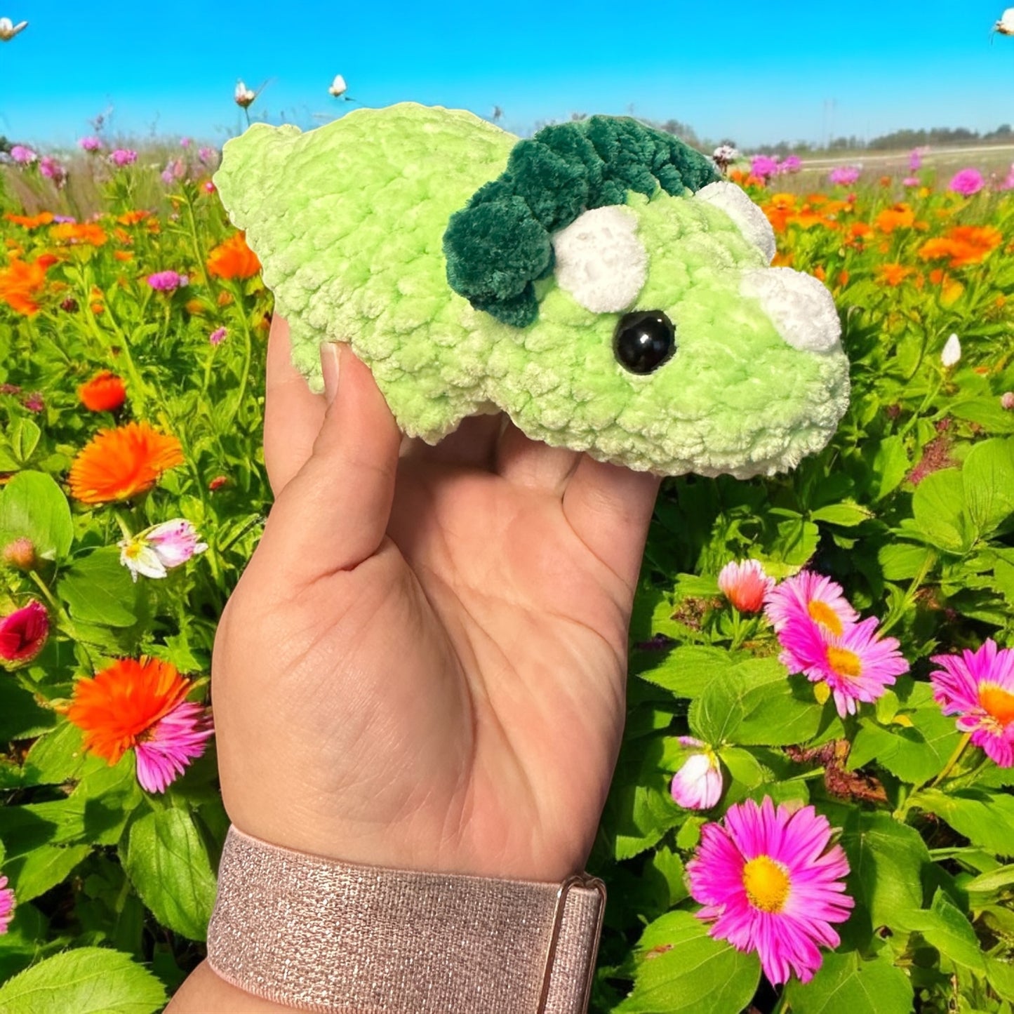 crochet Mini Triceratops