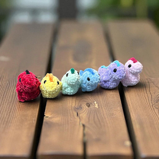 crochet tiny T. rex dinosaur