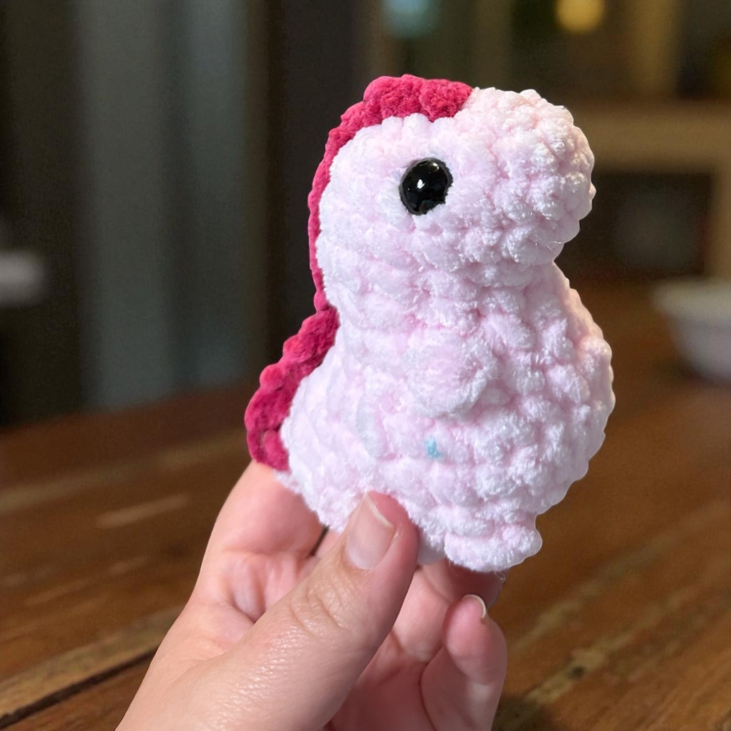 crochet tiny T. rex dinosaur