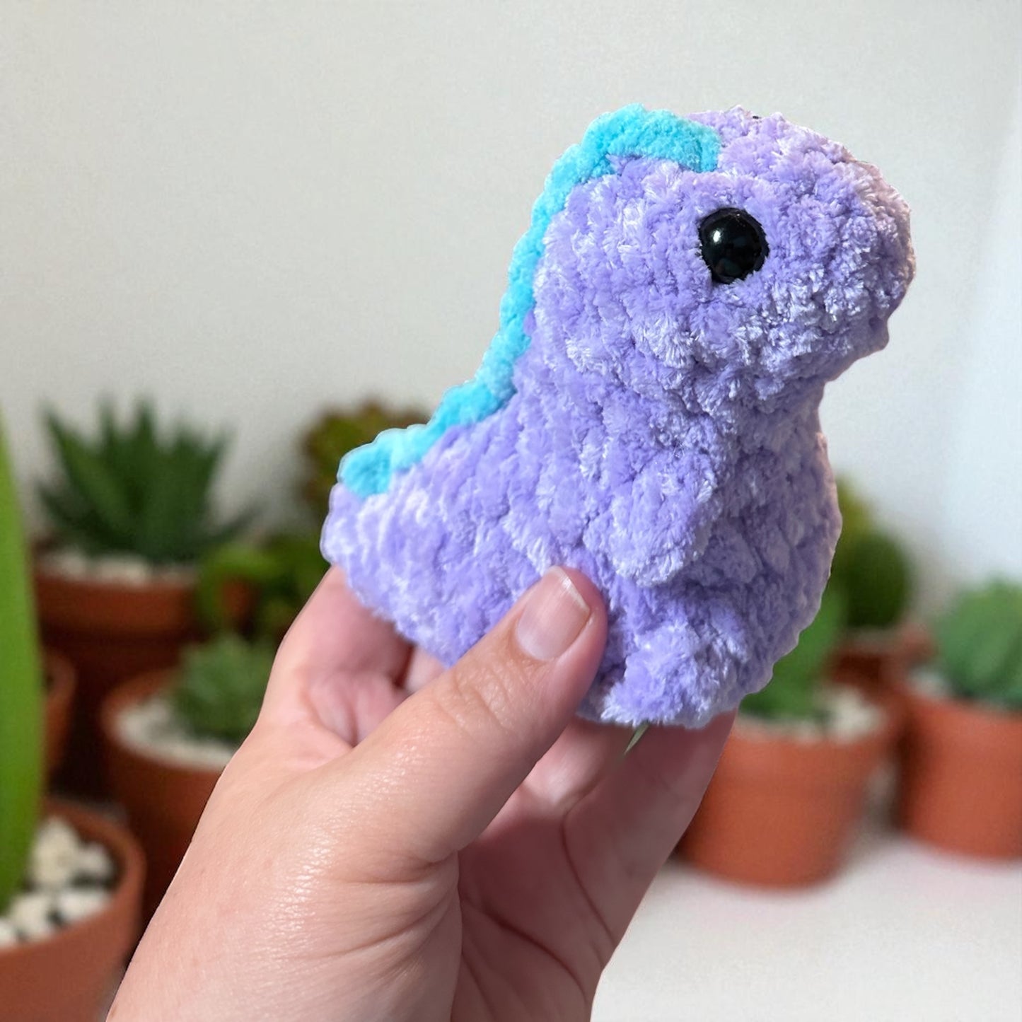 crochet tiny T. rex dinosaur