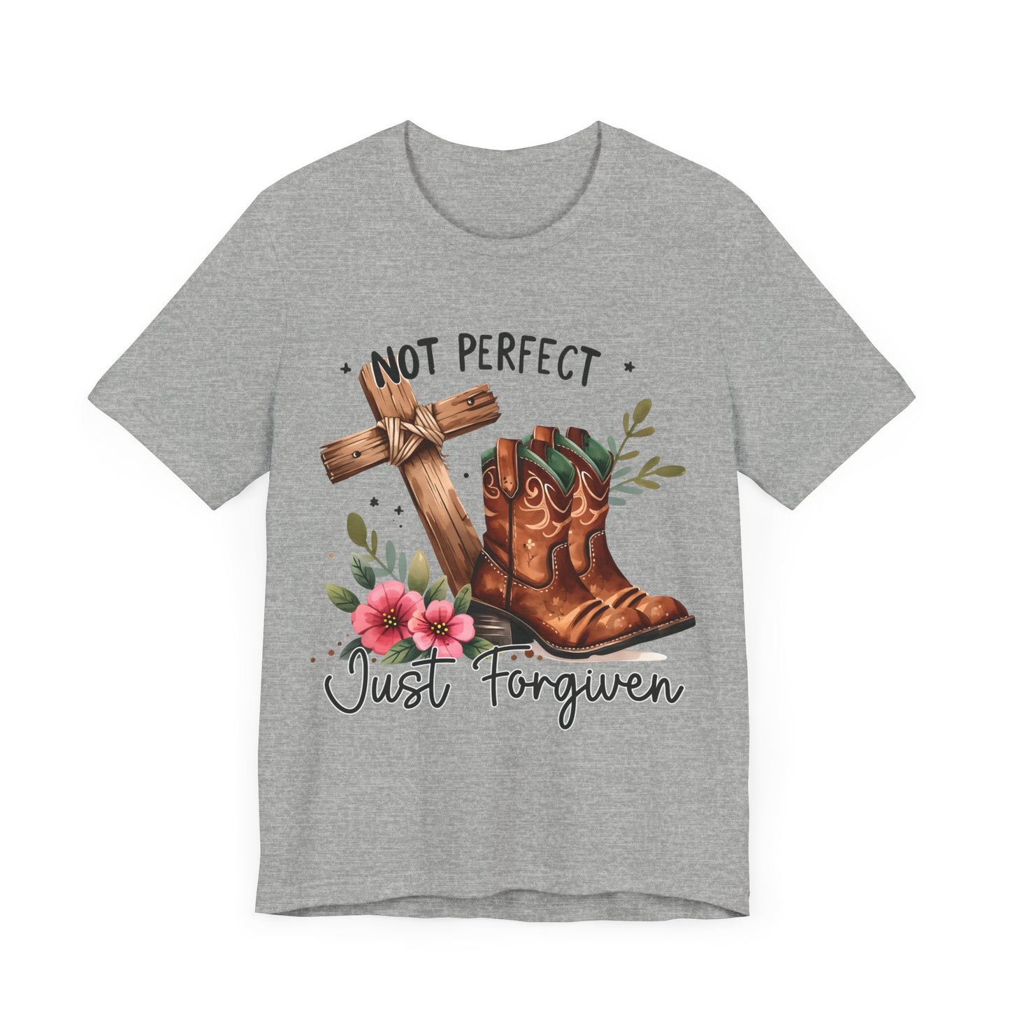 Not Perfect Just Forgiven Christian Apparel gifts for women, Bible Verse Shirt, Christian Gifts, Christian Streetwear, Christian Bible Shirt