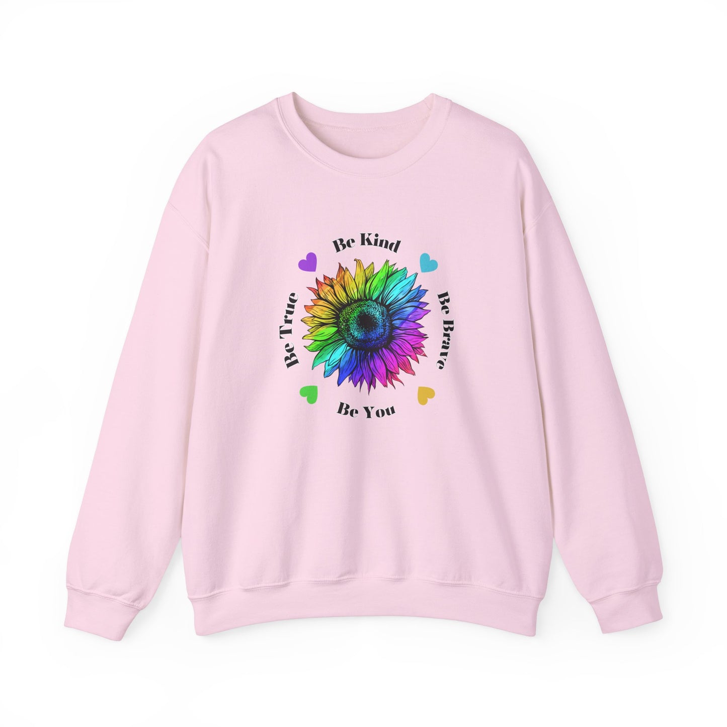 Rainbow Sunflower sweatshirt, Be Kind Sweatshirt, Sunflower sweatshirt, Rainbow Flower sweatshirt, Inspirational Gift