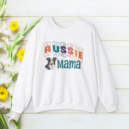 Australian Shepherd Dog Sweatshirt, Custom Service Dog Mama Sweatshirt, Dog Sweatshirt, Personalized Dog Shirt