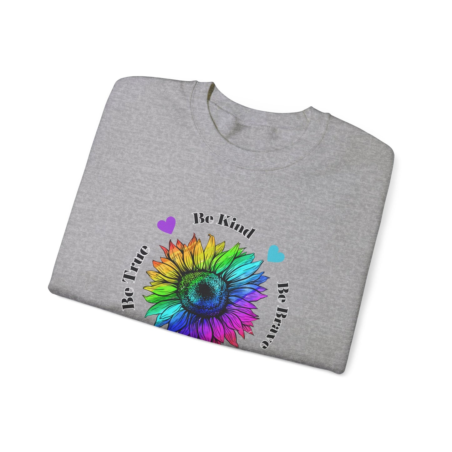 Rainbow Sunflower sweatshirt, Be Kind Sweatshirt, Sunflower sweatshirt, Rainbow Flower sweatshirt, Inspirational Gift