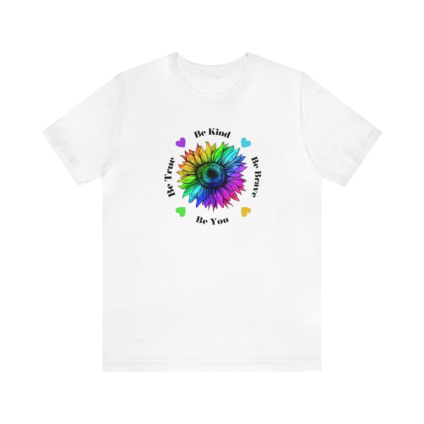 Rainbow Sunflower Shirt, Be Kind Shirt, Sunflower Shirt, Rainbow Flower Shirt, Inspirational Gift, Mental Health Shirt, Sunflower for Women