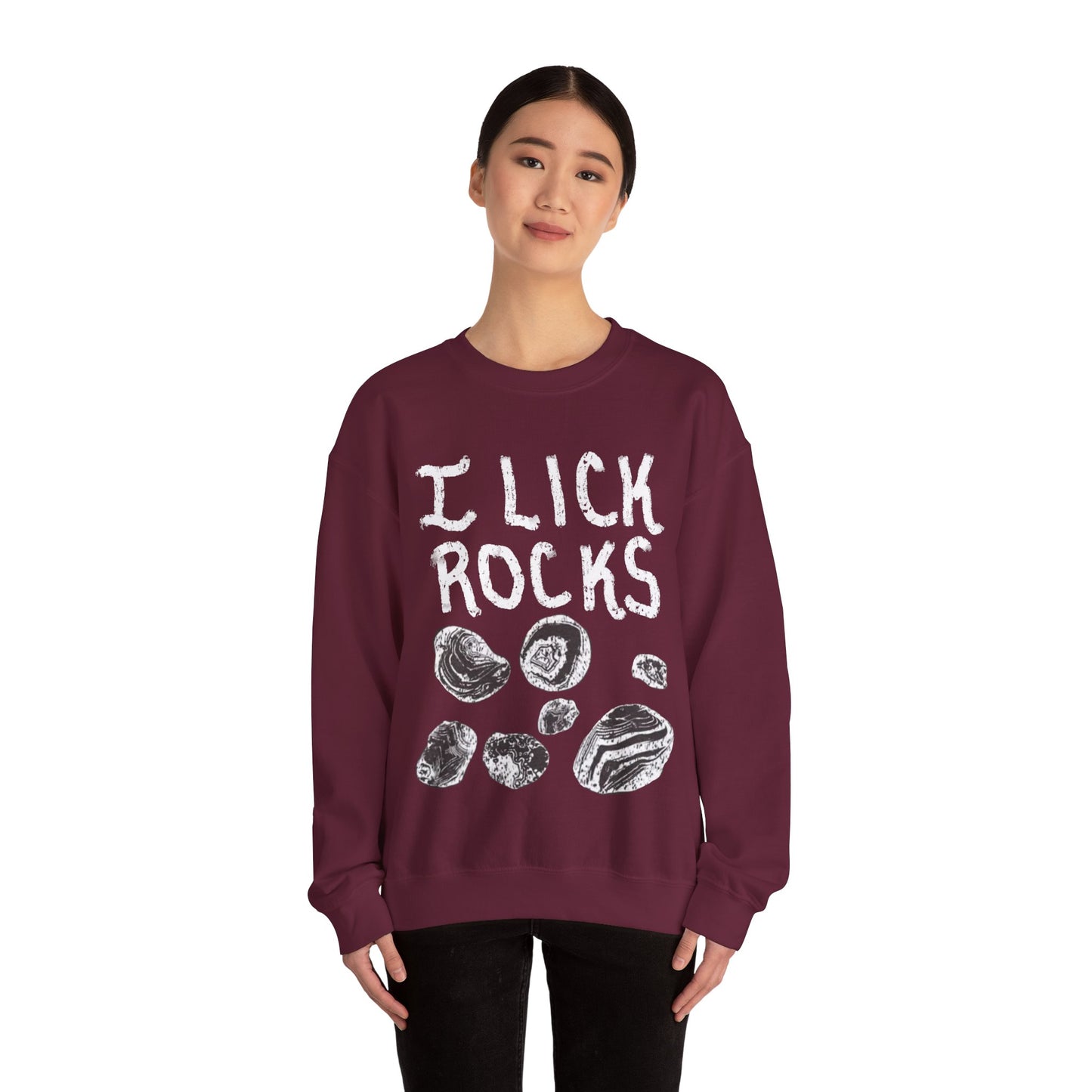 I Lick Rocks Crewneck Sweater