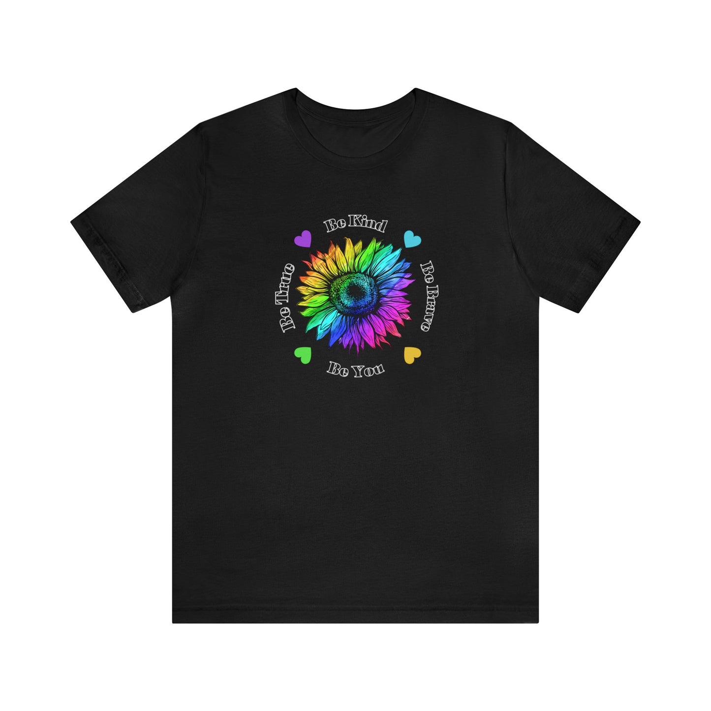 Rainbow Sunflower Shirt, Be Kind Shirt, Sunflower Shirt, Rainbow Flower Shirt, Inspirational Gift, Mental Health Shirt, Sunflower for Women