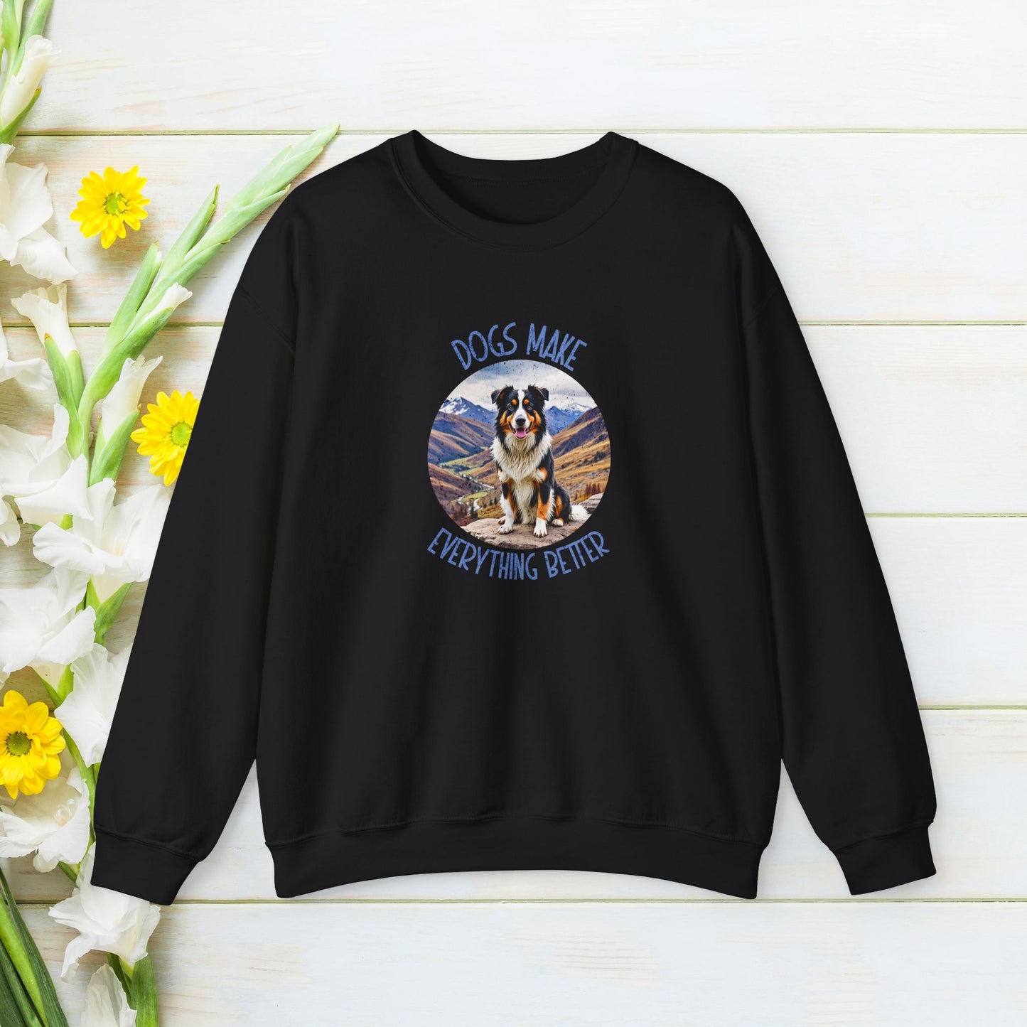 Australian Shepherd Dog Sweatshirt, Custom Service Dog Mama Sweatshirt, Dog Sweatshirt, Personalized Dog Shirt