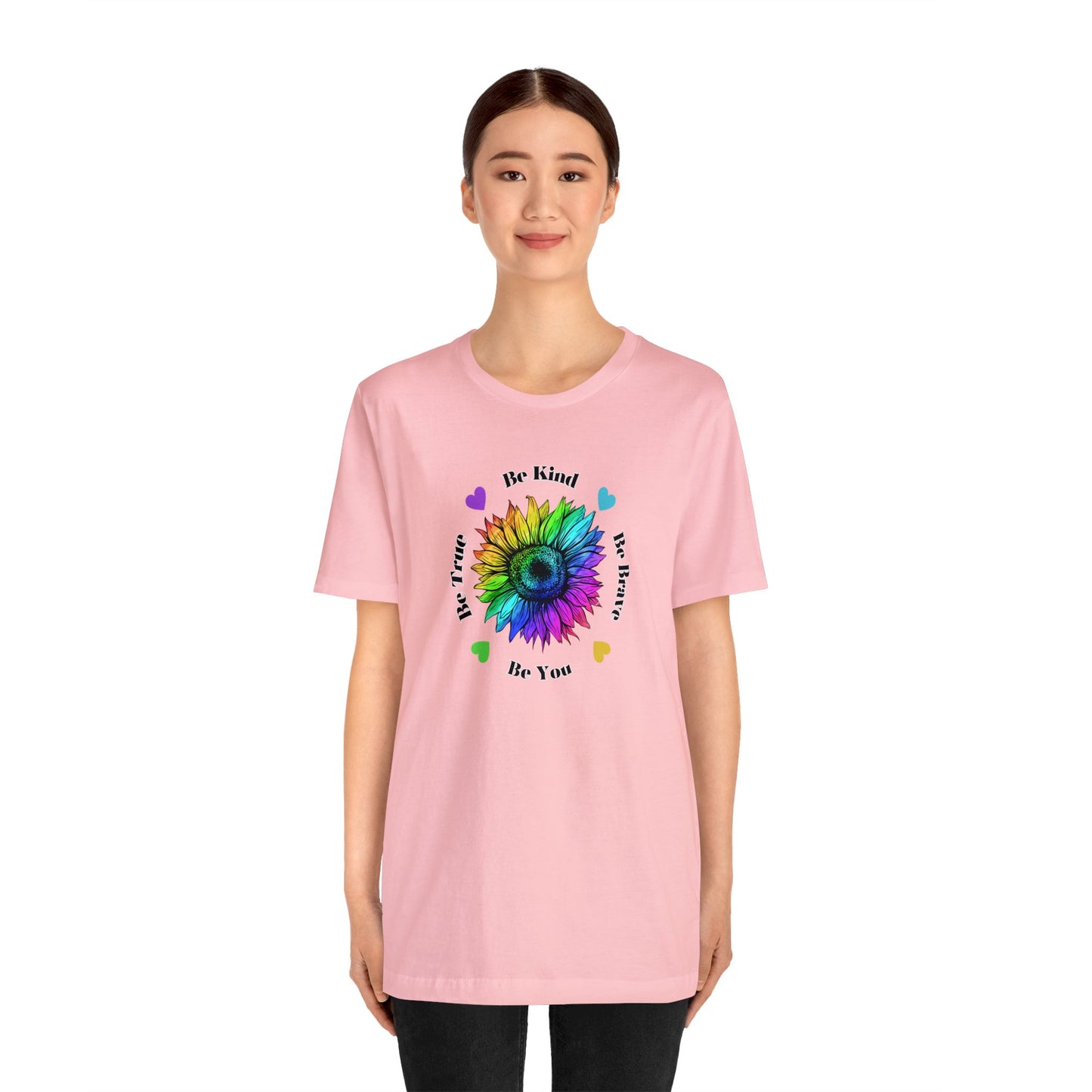 Rainbow Sunflower Shirt, Be Kind Shirt, Sunflower Shirt, Rainbow Flower Shirt, Inspirational Gift, Mental Health Shirt, Sunflower for Women