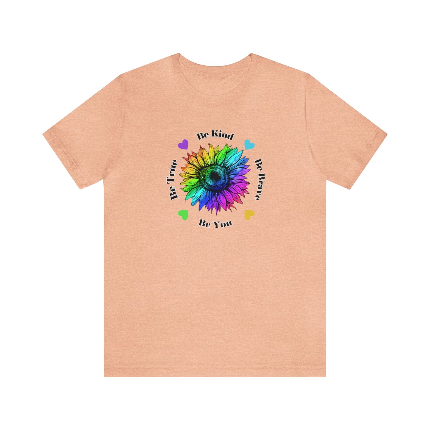 Rainbow Sunflower Shirt, Be Kind Shirt, Sunflower Shirt, Rainbow Flower Shirt, Inspirational Gift, Mental Health Shirt, Sunflower for Women