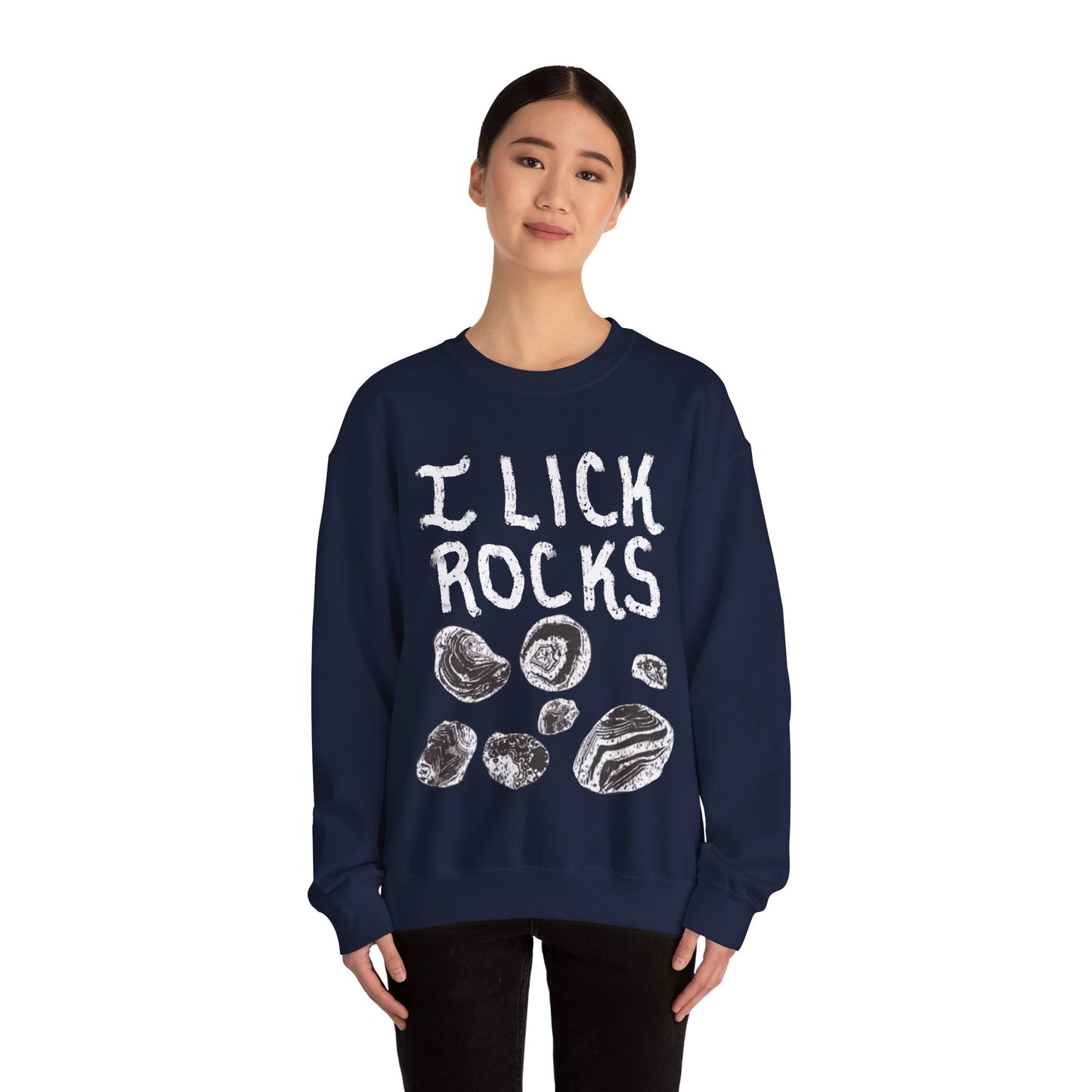 I Lick Rocks Crewneck Sweater