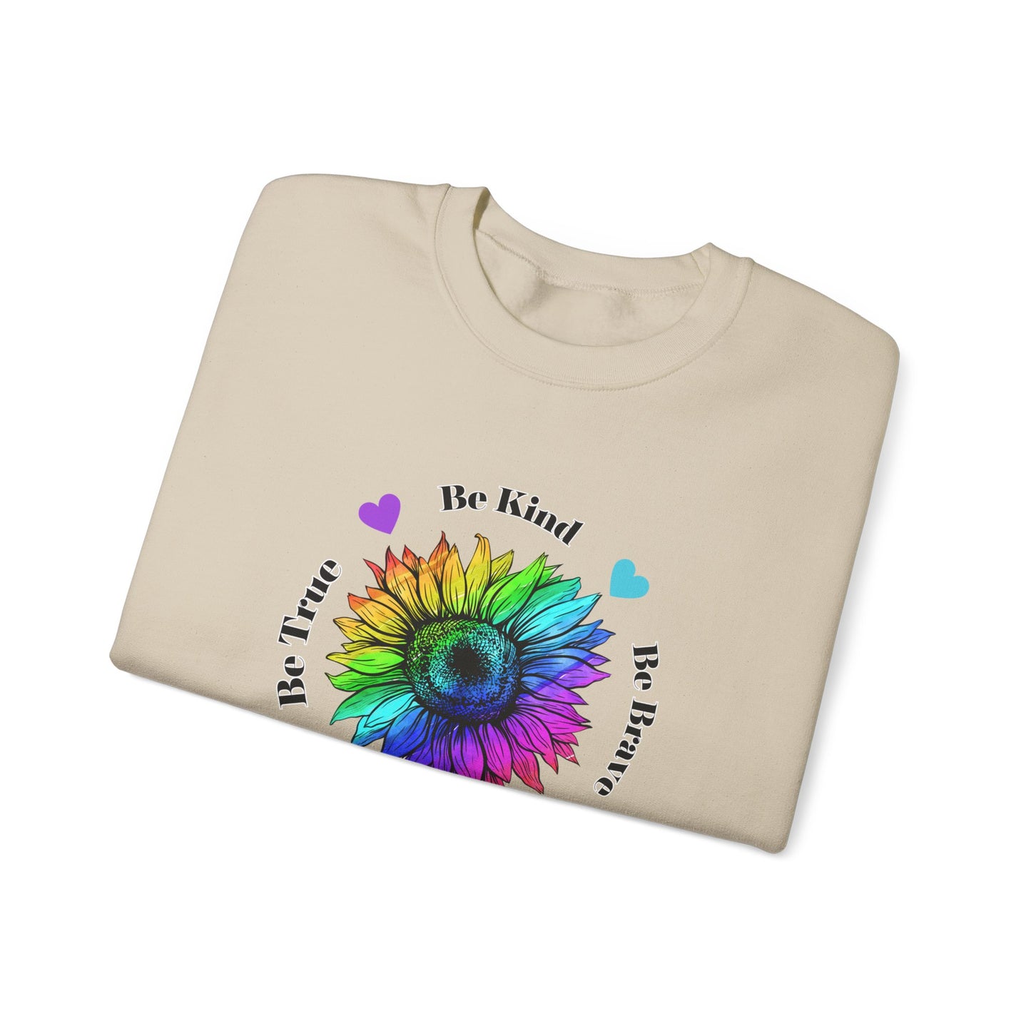 Rainbow Sunflower sweatshirt, Be Kind Sweatshirt, Sunflower sweatshirt, Rainbow Flower sweatshirt, Inspirational Gift