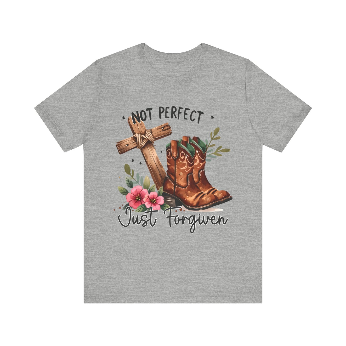 Not Perfect Just Forgiven Christian Apparel gifts for women, Bible Verse Shirt, Christian Gifts, Christian Streetwear, Christian Bible Shirt