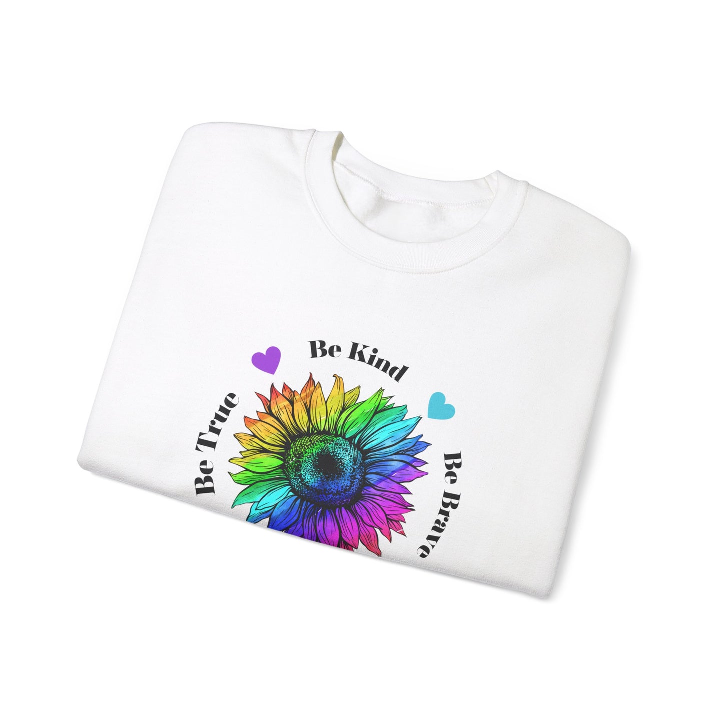 Rainbow Sunflower sweatshirt, Be Kind Sweatshirt, Sunflower sweatshirt, Rainbow Flower sweatshirt, Inspirational Gift