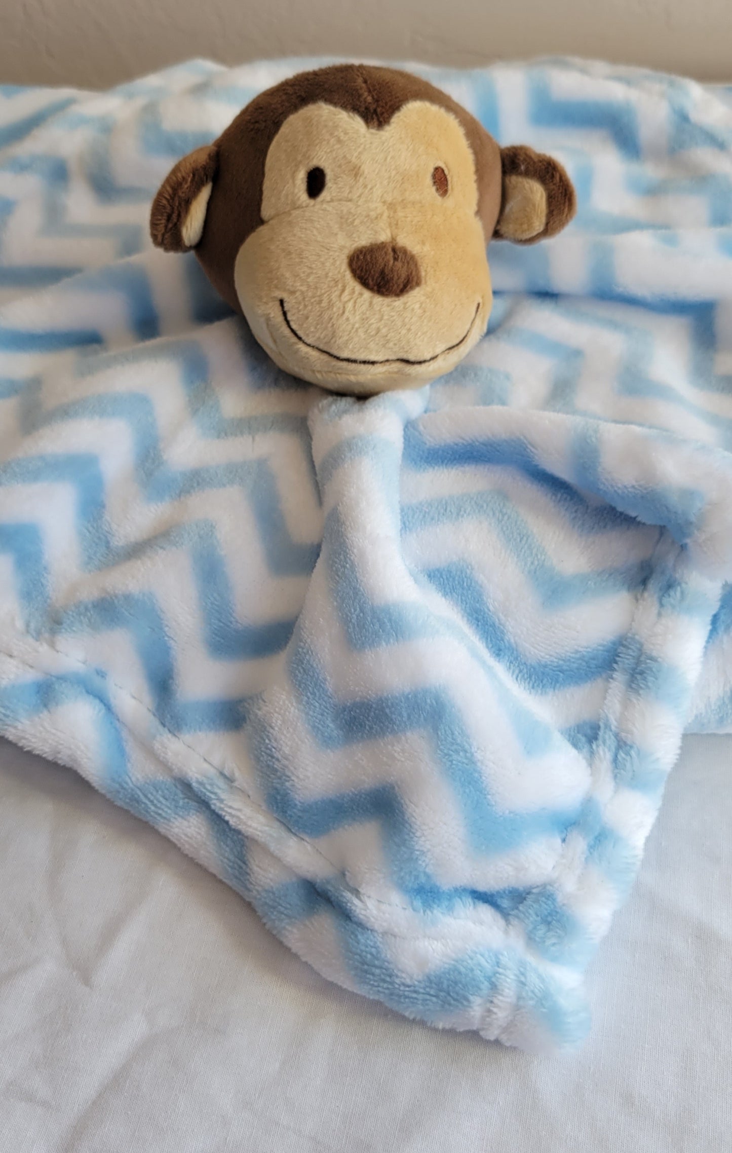 Monkey Snuggie Blue and White Strips