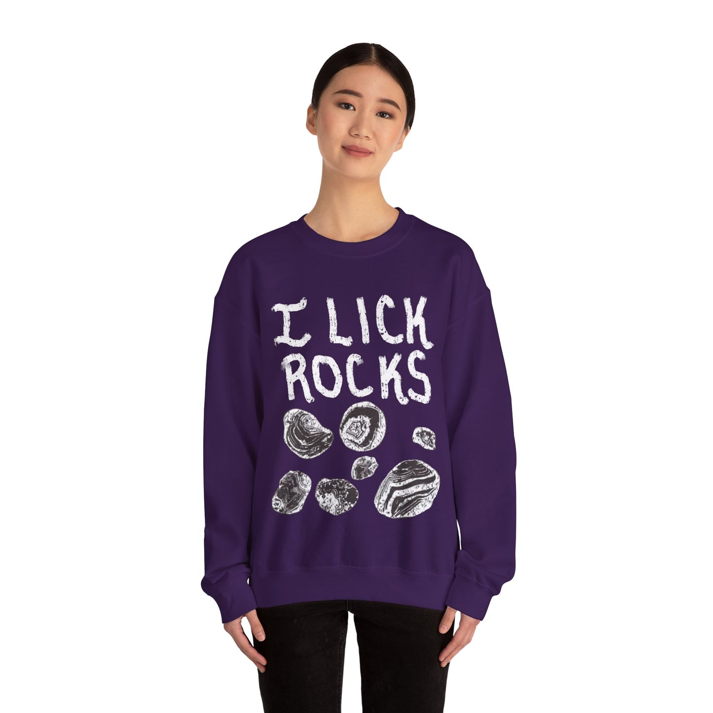 I Lick Rocks Crewneck Sweater