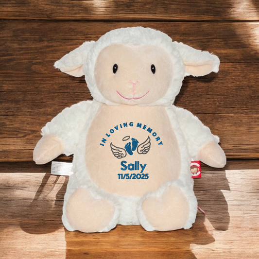 Memory Personalized Embroidery Lamb Stuffed Animal