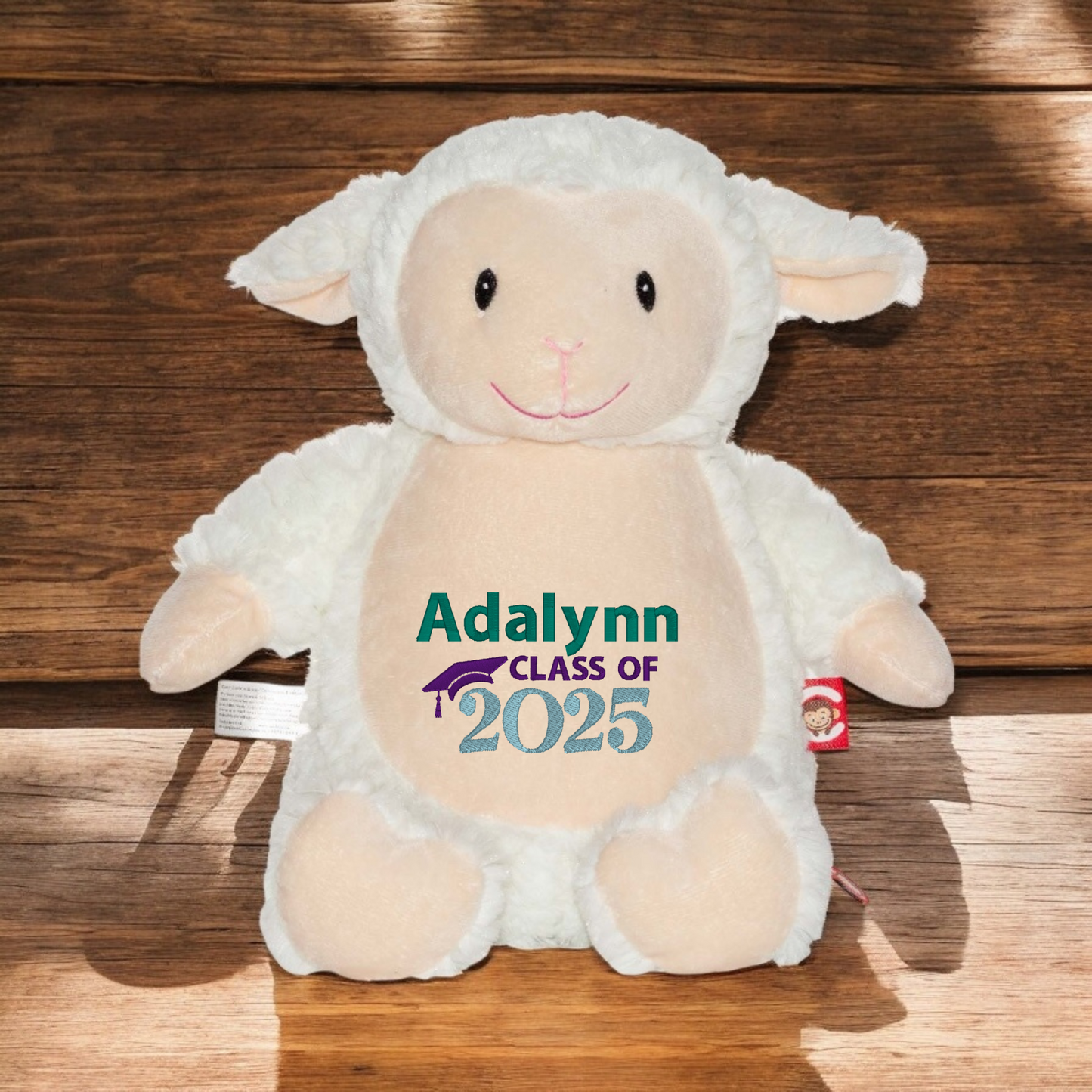 Graduation Personalized Embroidery Lamb Stuffed Animal
