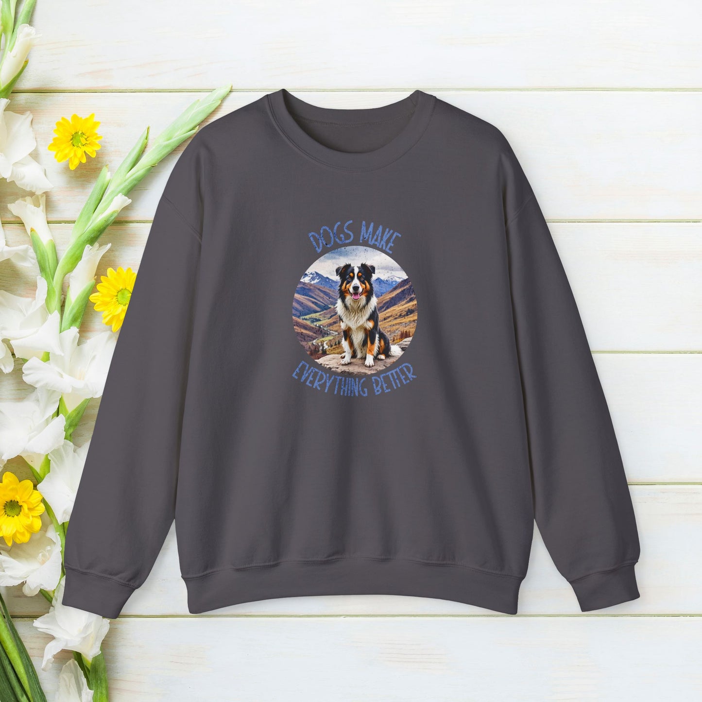 Australian Shepherd Dog Sweatshirt, Custom Service Dog Mama Sweatshirt, Dog Sweatshirt, Personalized Dog Shirt