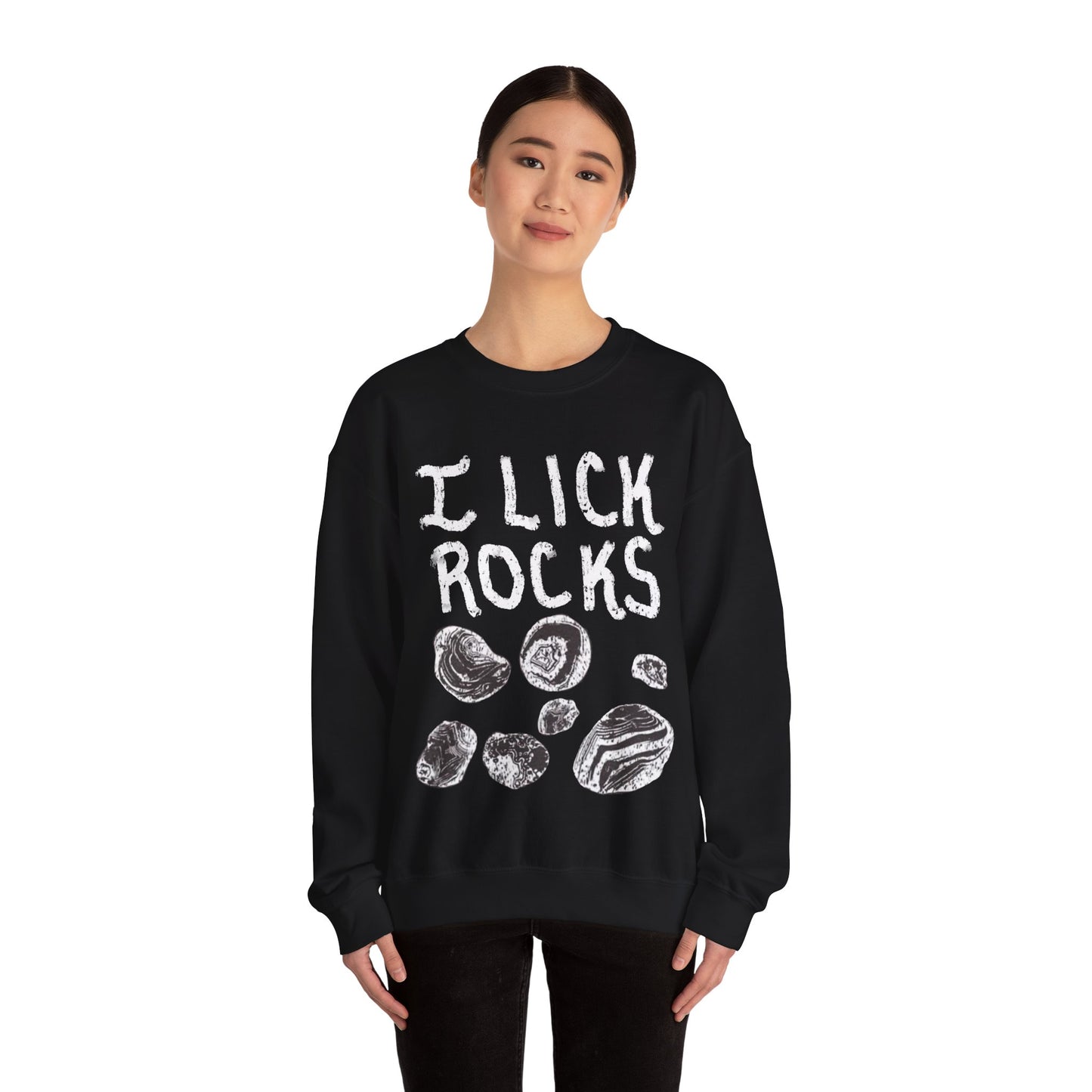 I Lick Rocks Crewneck Sweater