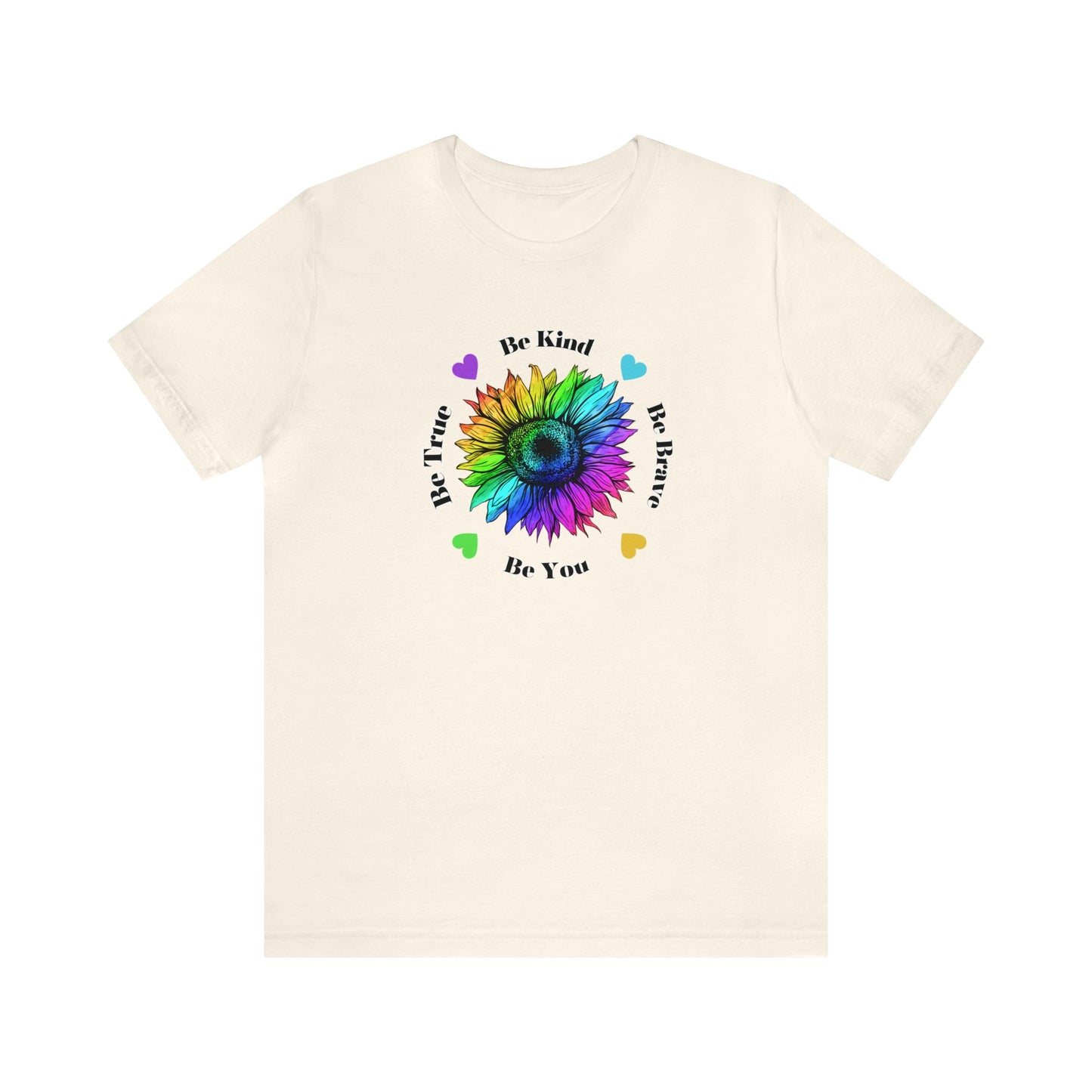 Rainbow Sunflower Shirt, Be Kind Shirt, Sunflower Shirt, Rainbow Flower Shirt, Inspirational Gift, Mental Health Shirt, Sunflower for Women