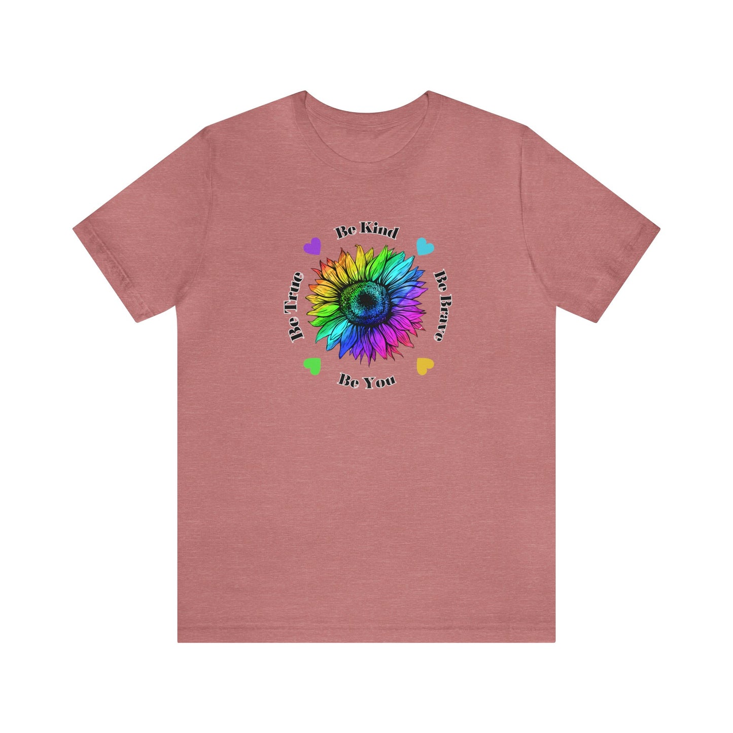 Rainbow Sunflower Shirt, Be Kind Shirt, Sunflower Shirt, Rainbow Flower Shirt, Inspirational Gift, Mental Health Shirt, Sunflower for Women