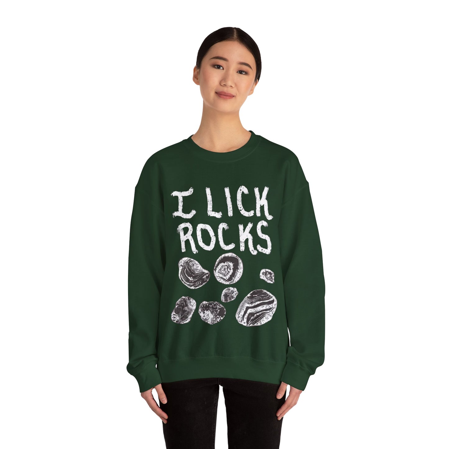I Lick Rocks Crewneck Sweater