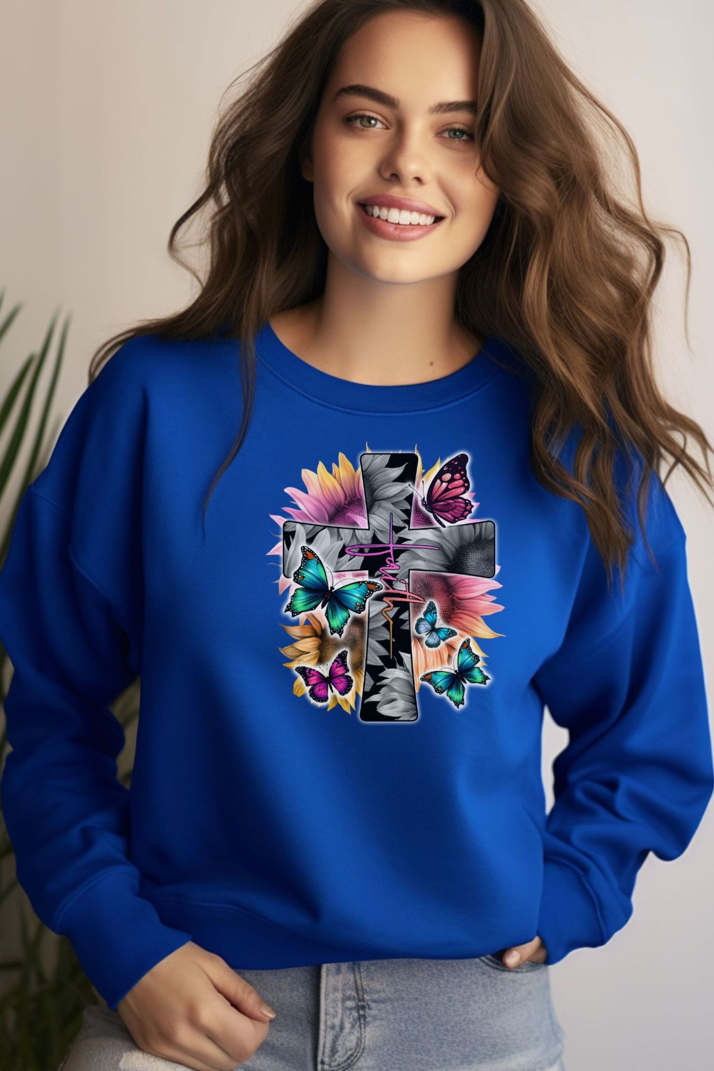 Faith Butterfly Bible Verse Shirt, Christain Crewneck Apparel, Christian Gifts for women, Easter T Shirt, Faith Shirt, Christain Sweatshirt