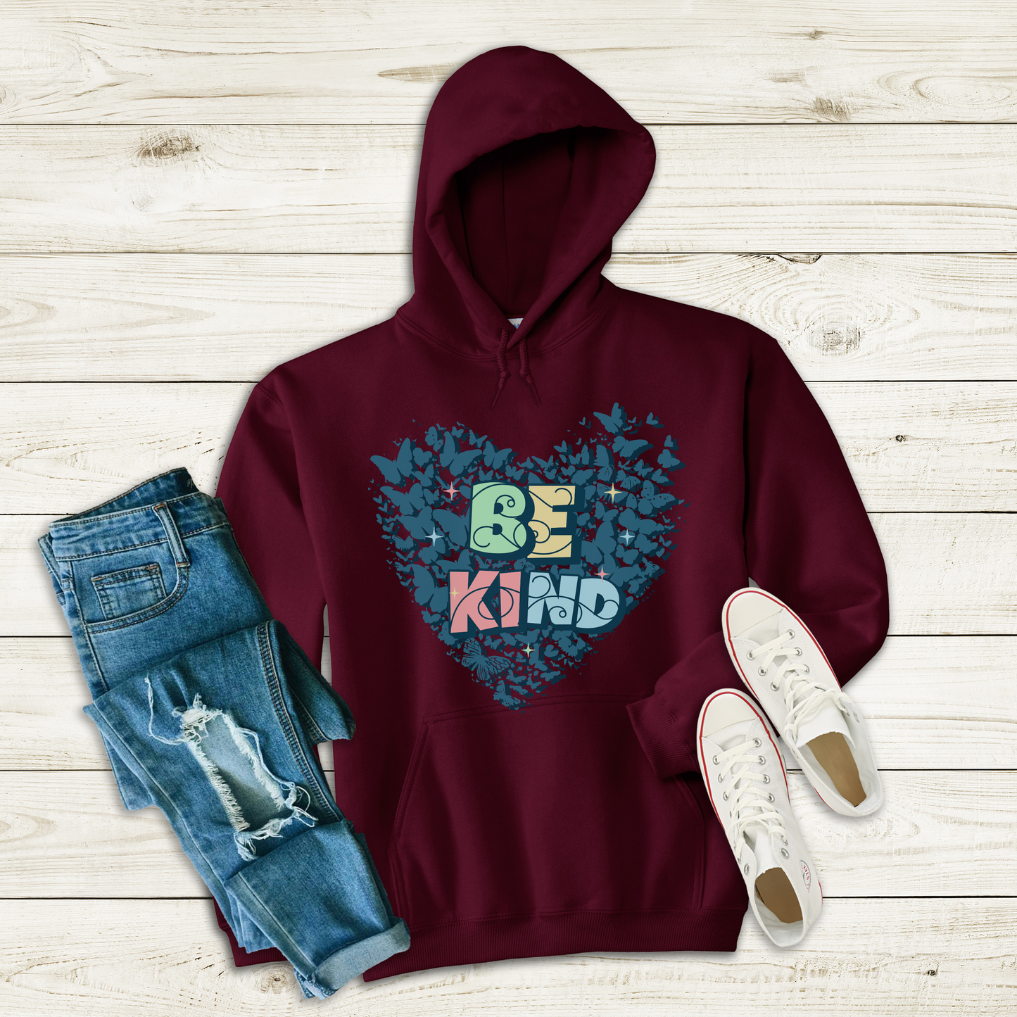 Be Kind Valentines Day Hoodie