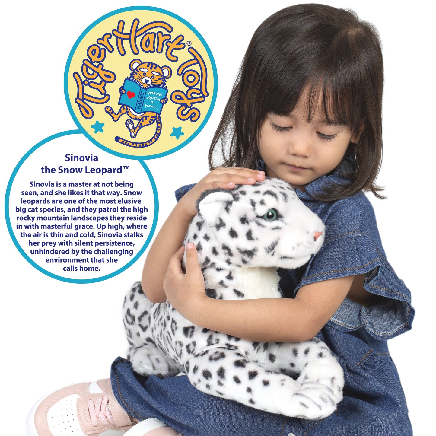 Sinovia The Snow Leopard - Squeeze Me! | 17 Inch Stuffed Ani