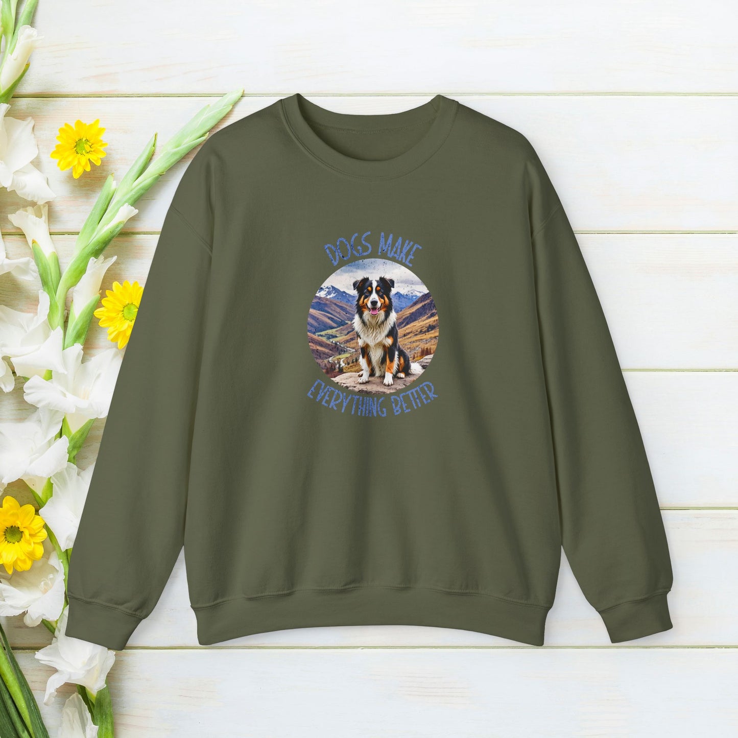 Australian Shepherd Dog Sweatshirt, Custom Service Dog Mama Sweatshirt, Dog Sweatshirt, Personalized Dog Shirt