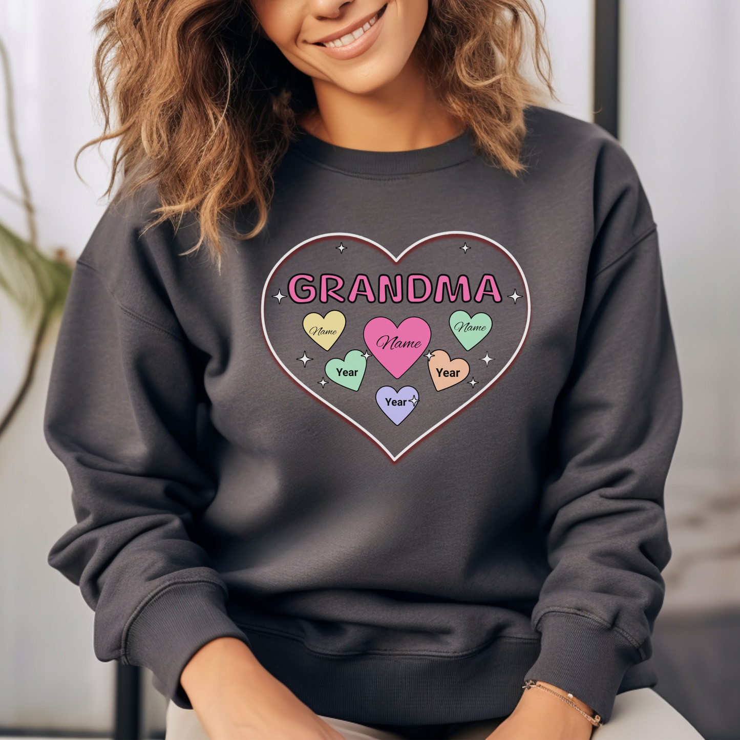 Nana Sweetheart Valentines Day Sweater, Personalized Sweater