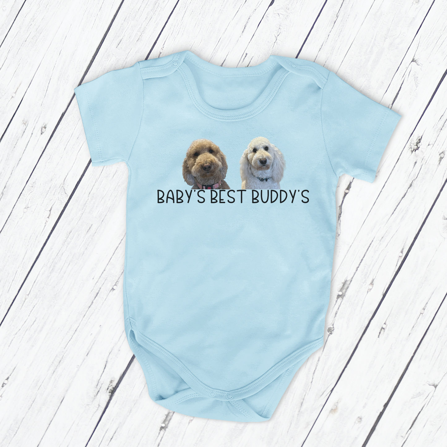 Baby Best Buddy Custom Dog Pet Portrait Baby Bodysuit, Personalized Baby Gift, Baby Shower Gift, Dog Portrait, Personalized Baby Clothes