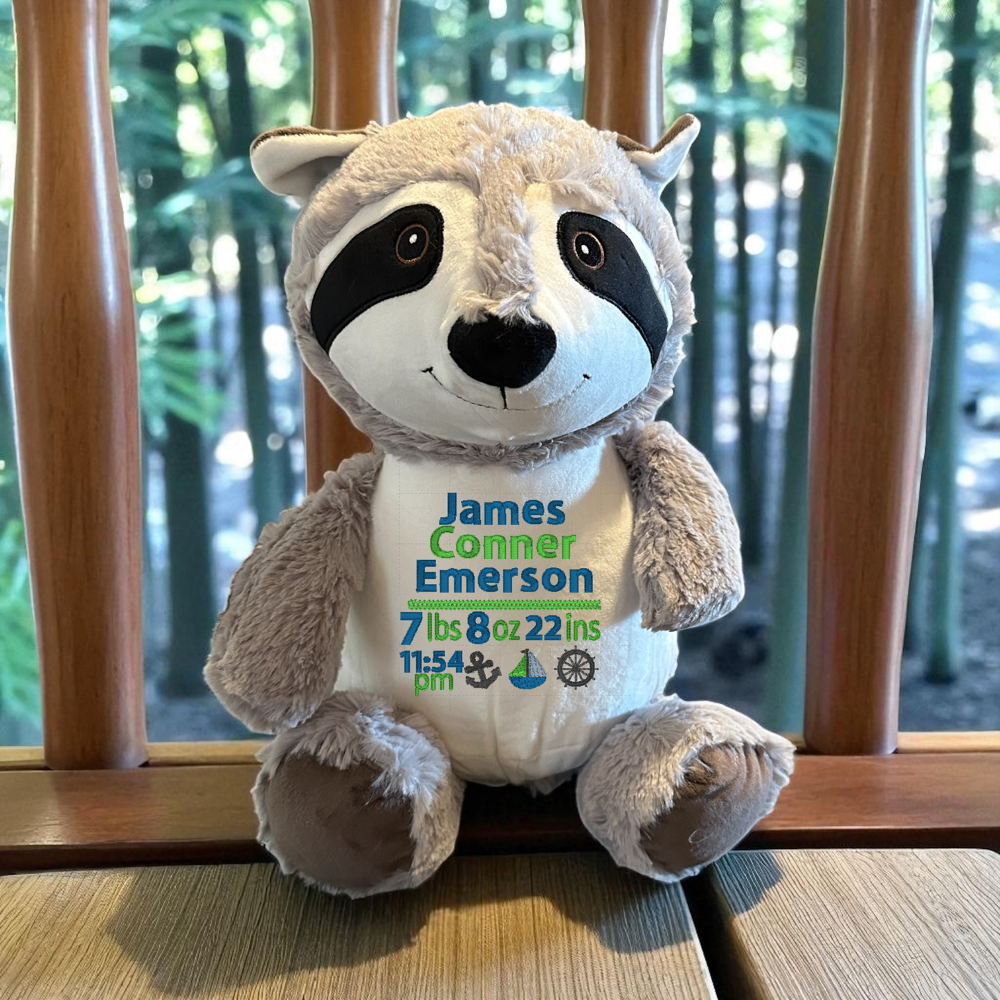 Marine Birth Announcement  Embroidery Animal