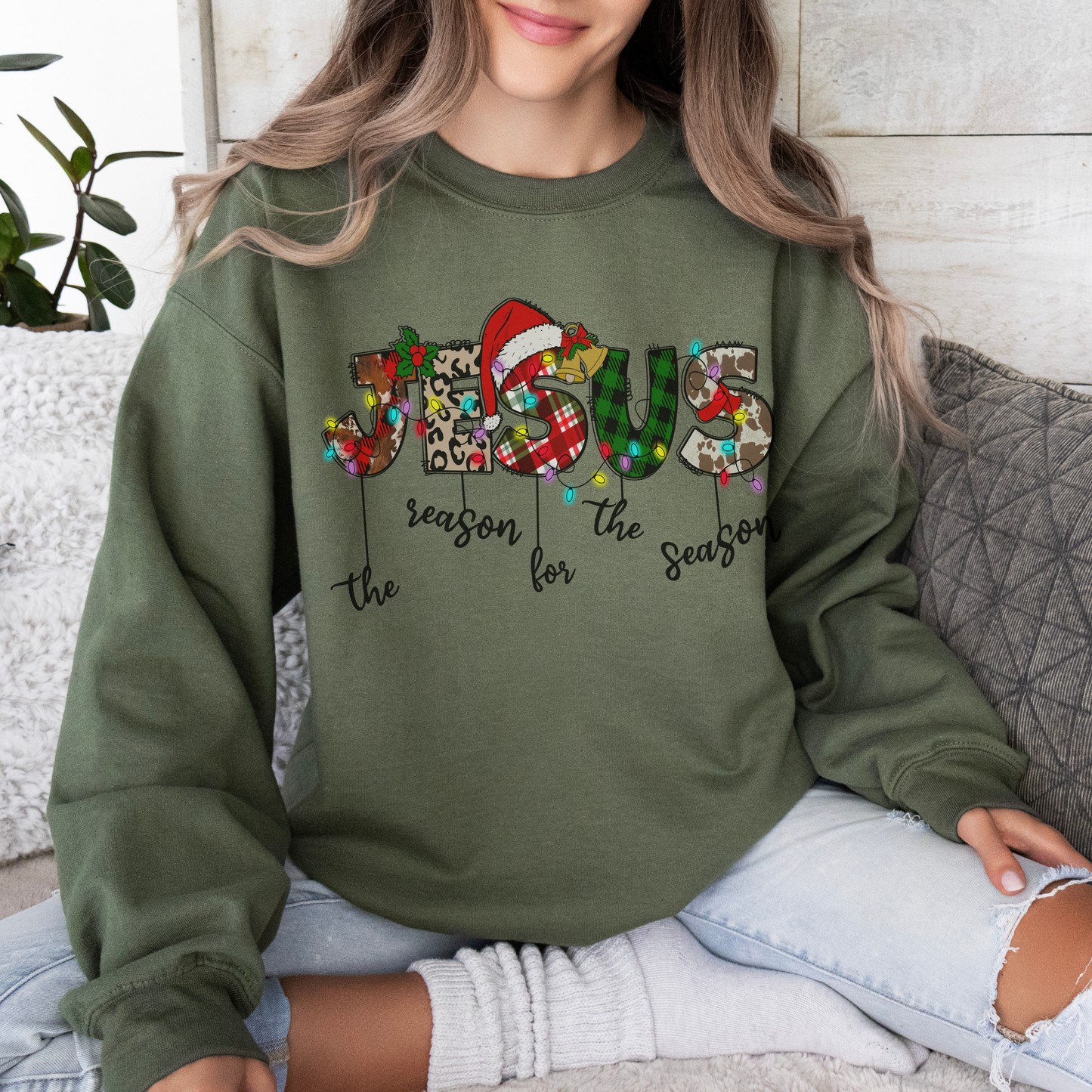 Jesus Is The Reason For The Season Crewneck Sweatshirt