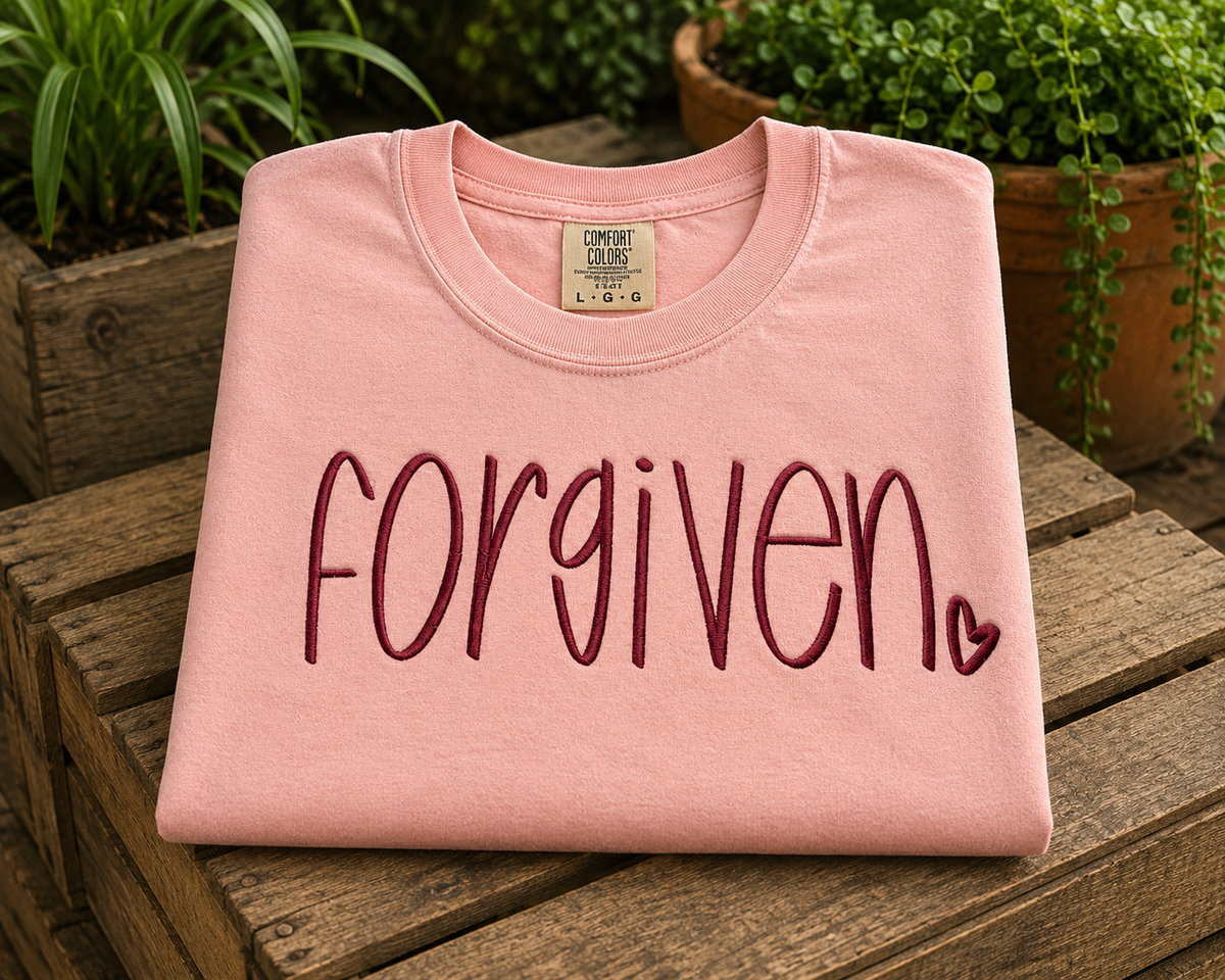 Forgiven embroidery appeal