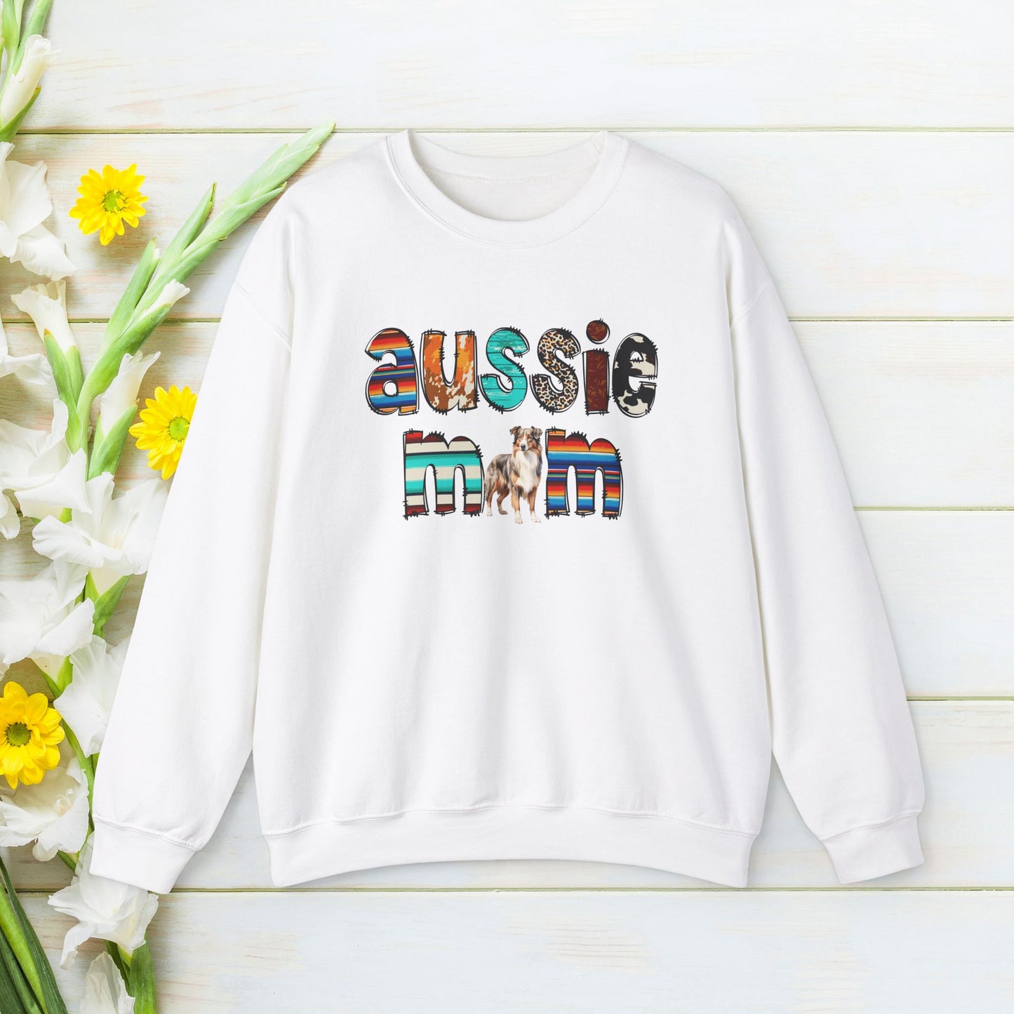 Australian Shepherd Dog Sweatshirt, Custom Service Dog Mama Sweatshirt, Dog Sweatshirt, Personalized Dog Shirt