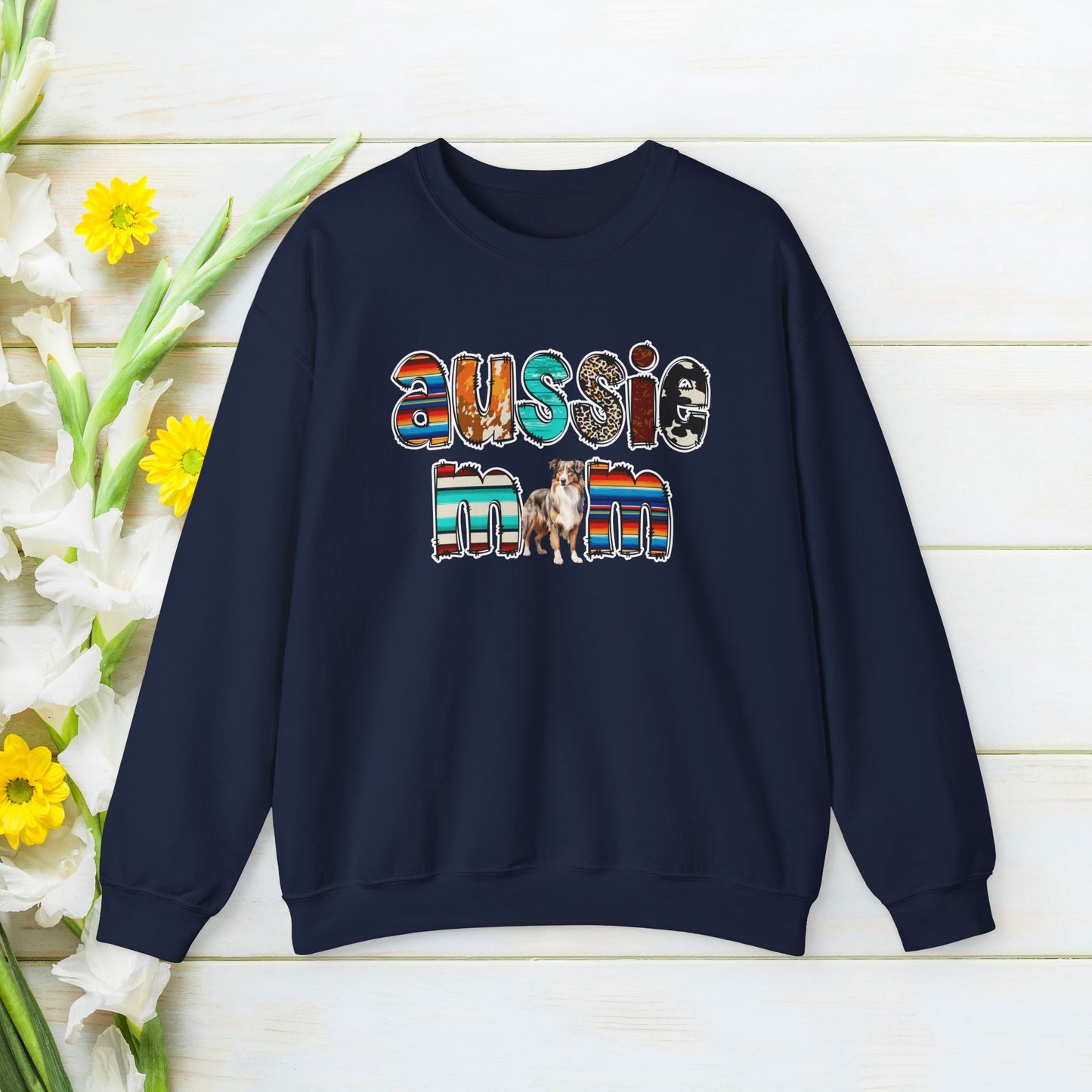 Australian Shepherd Dog Sweatshirt, Custom Service Dog Mama Sweatshirt, Dog Sweatshirt, Personalized Dog Shirt